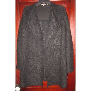 Vince S Cardigan Sweater Car Coat Open Boucle Teddy Knit Fringe Pockets Merino
